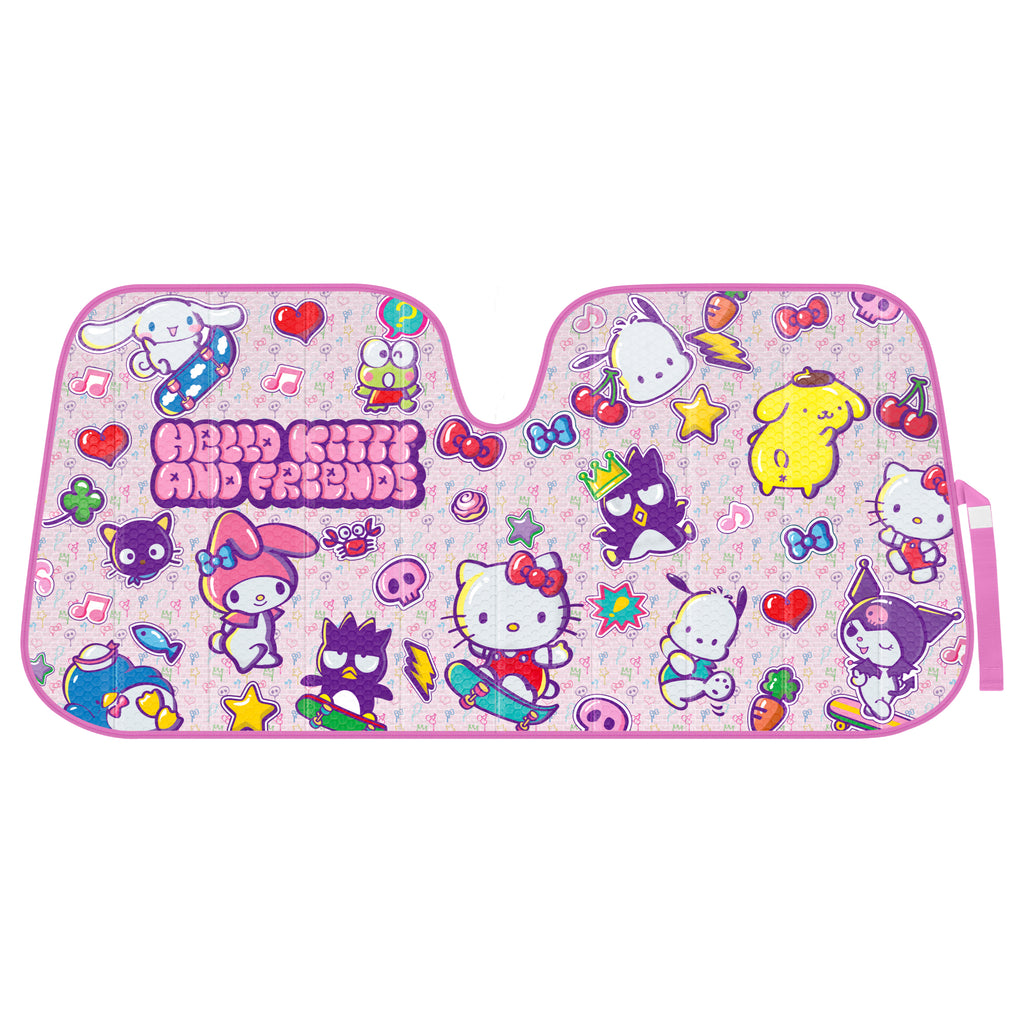 Official Sanrio Hello Kitty and Friends Front Windshield Sunshade (58" x 28")