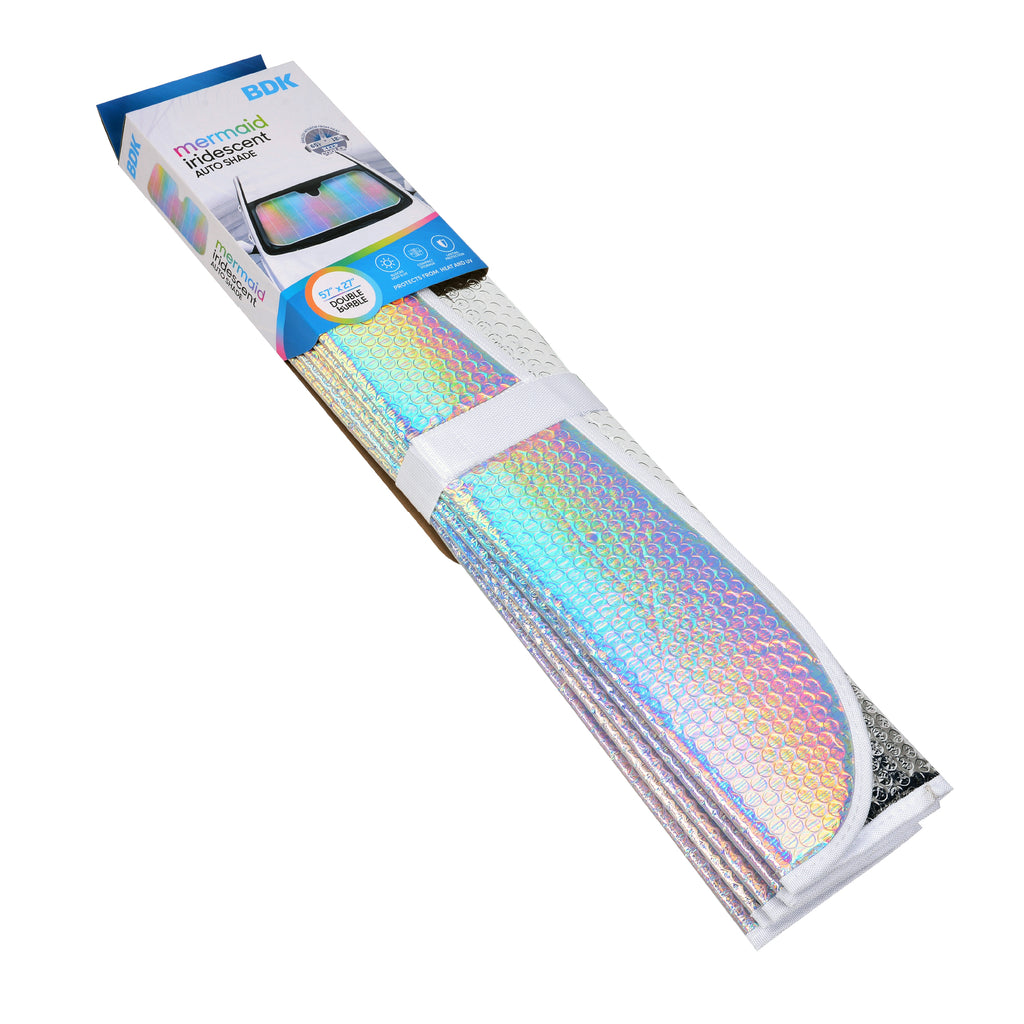 Iridescent Shine Front Windshield Sunshade (58" x 27") - Rainbow - Rainbow