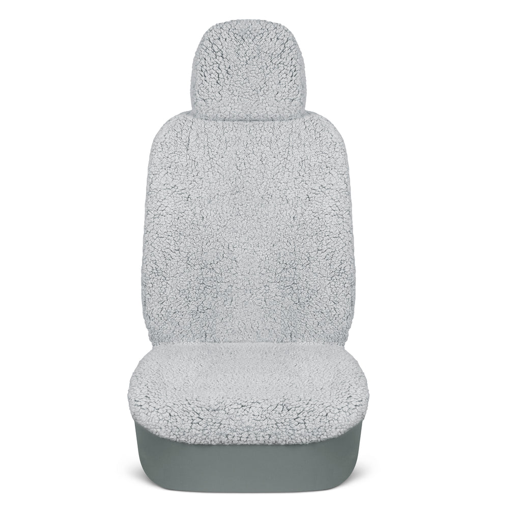 Sherpa Fleece Car Seat Covers - Gray - Gray