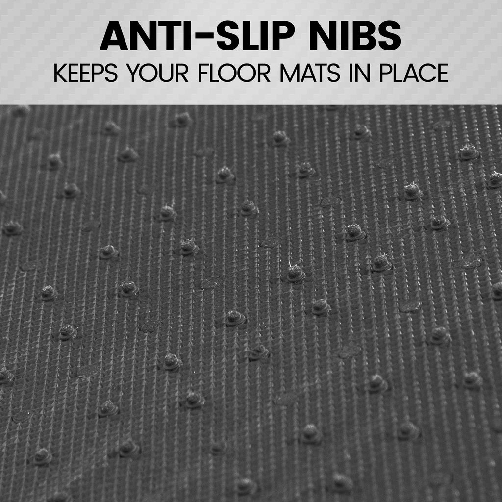 4-Piece Two-Tone Soft Carpet Front Floor Mats & Rear Floor Mats - Pink