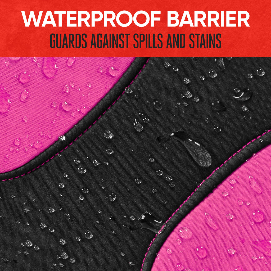 2-Pack AquaShield Waterproof Front Seat Covers - Pink