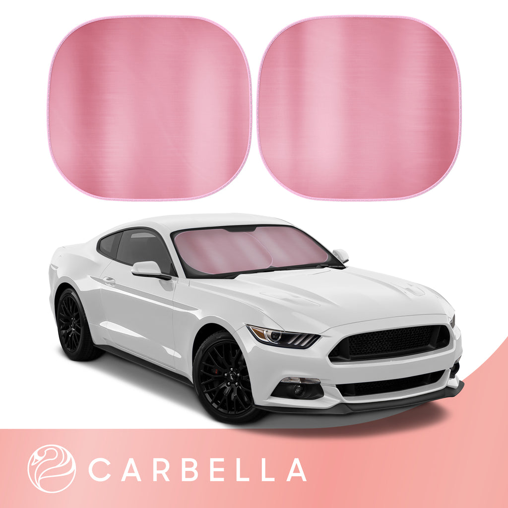 2-Piece Metallic Cling-On Window Sun Shade - Pink