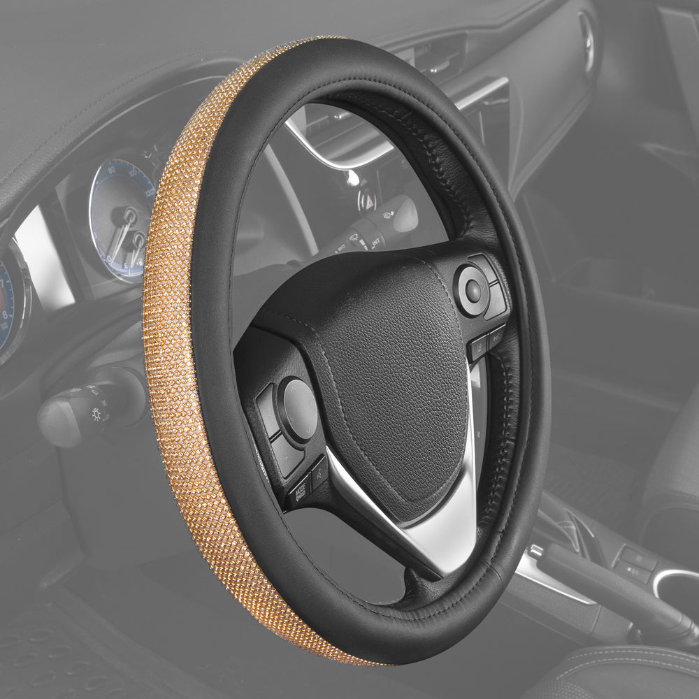 Crystal Diamond Bling Steering Wheel Cover (Standard 14.5" - 15.5")