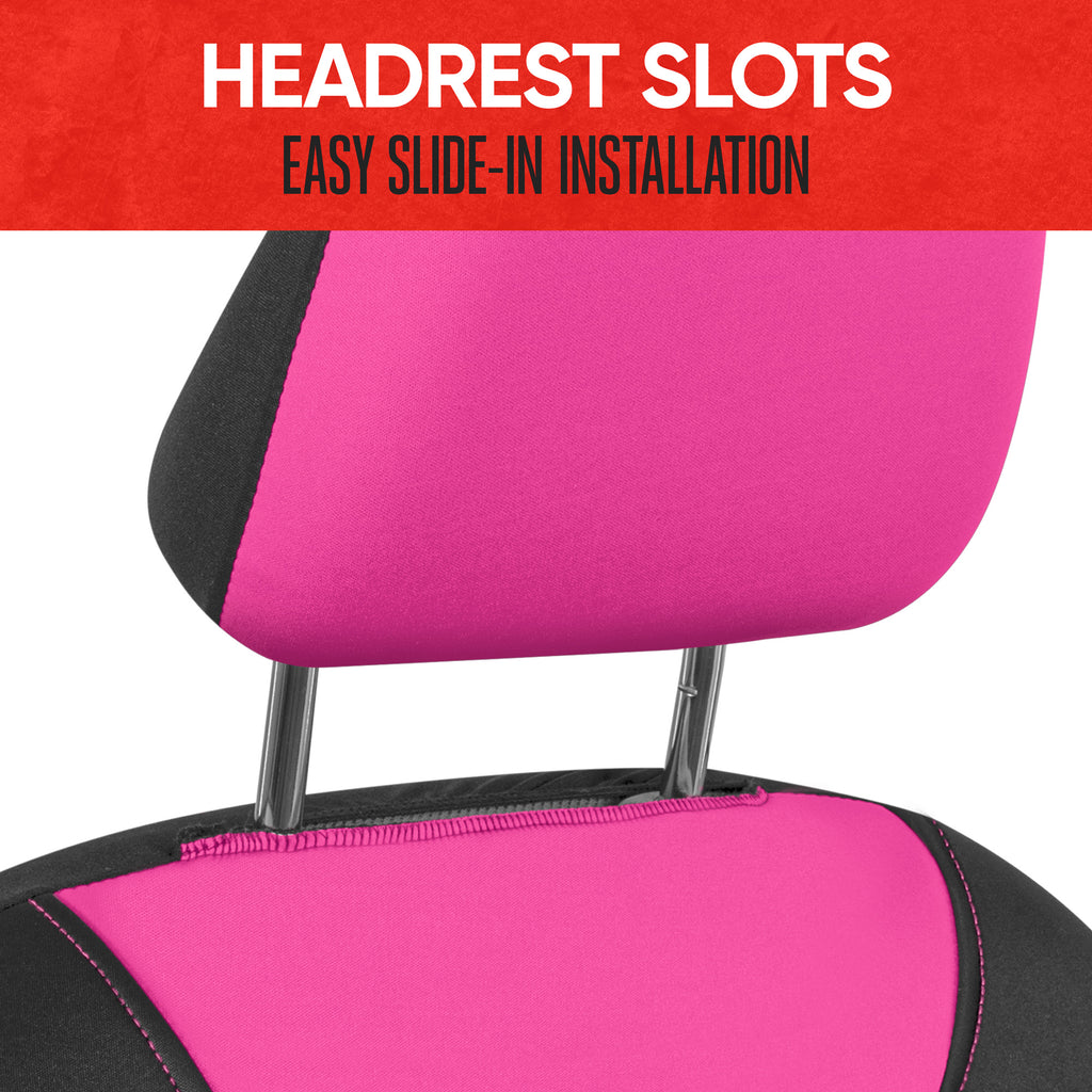2-Pack AquaShield Waterproof Front Seat Covers - Pink