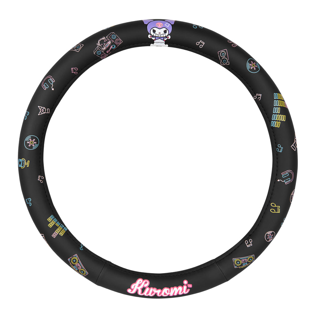 Official Sanrio Kuromi Neon Party Steering Wheel Cover (Standard 14.5" - 15.5")