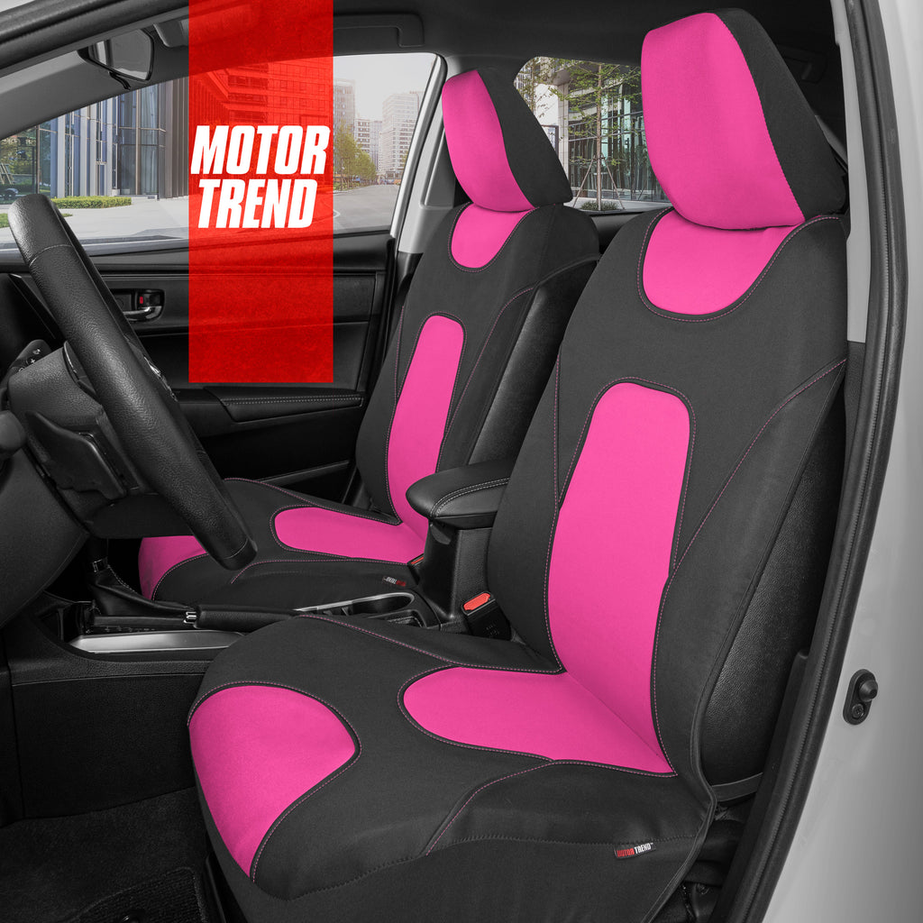 2-Pack AquaShield Waterproof Front Seat Covers - Pink