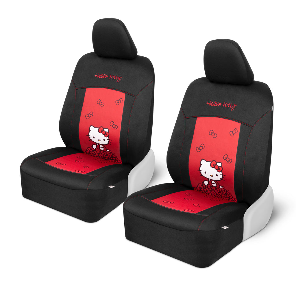 Official Hello Kitty 2-Pack Front Seat Covers - Red Bows