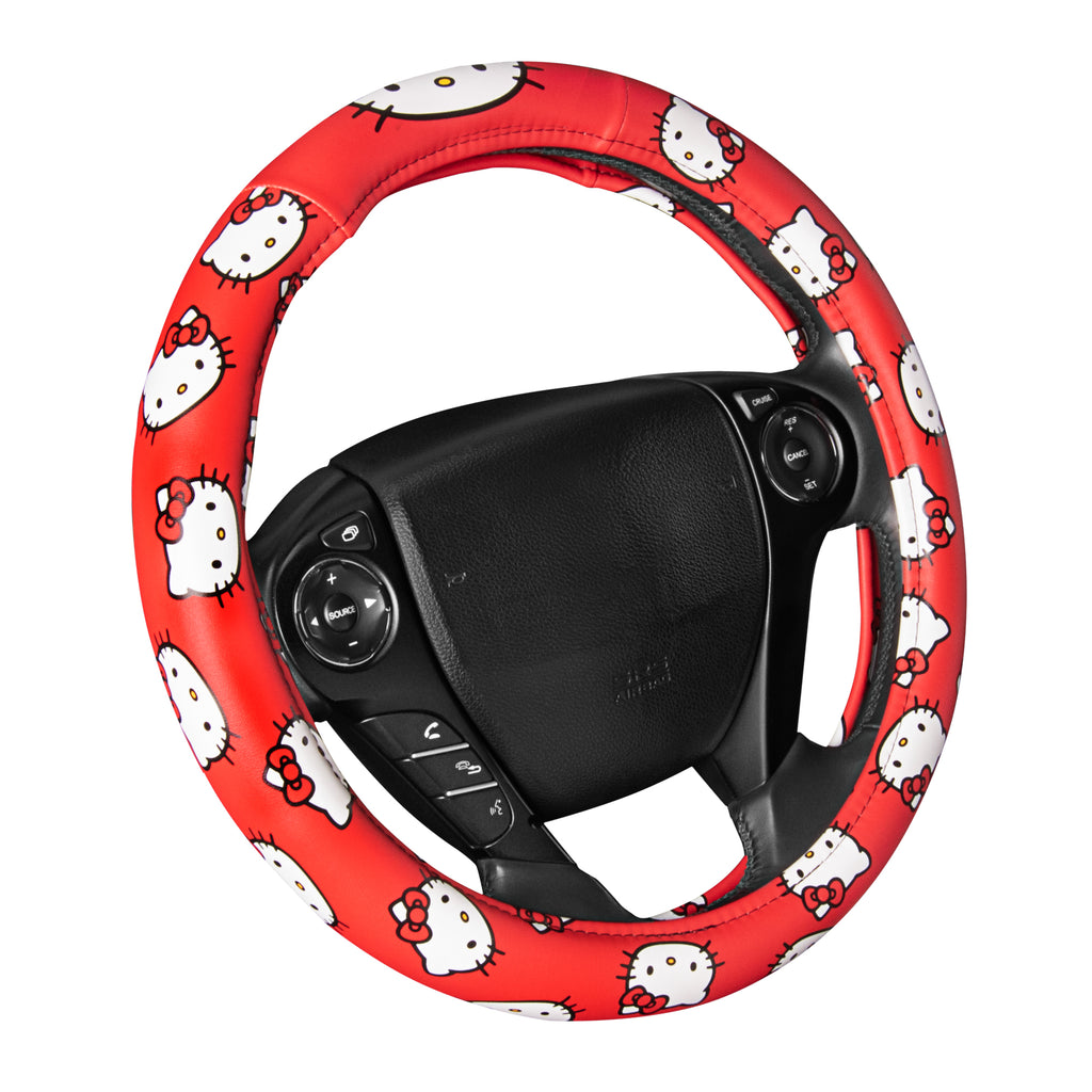 Official Sanrio Hello Kitty Original Steering Wheel Cover (Standard 14.5" - 15.5")