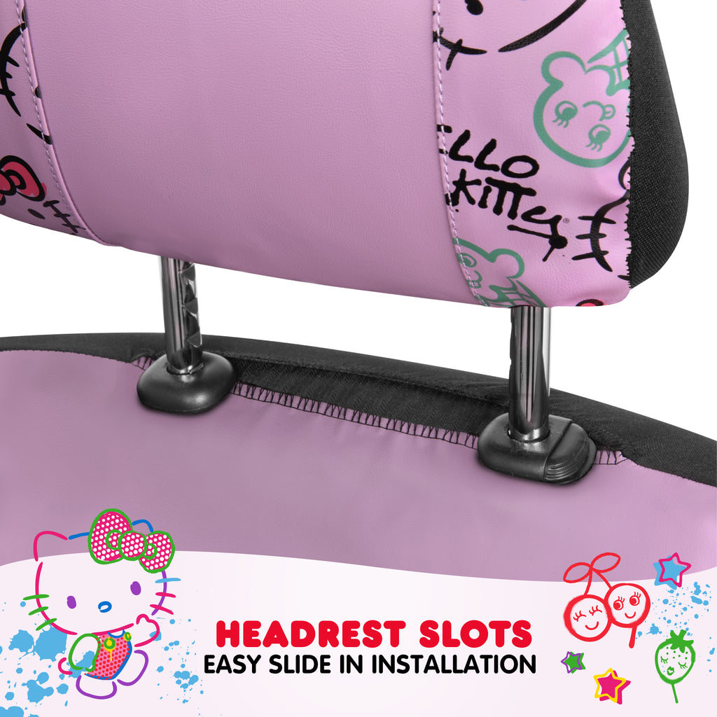 Hello Kitty Car Seat Covers - Cute Purple Seat Covers, Car Accessories Gift Hello Kitty Accessories 2pc Lavender Car Seat Covers