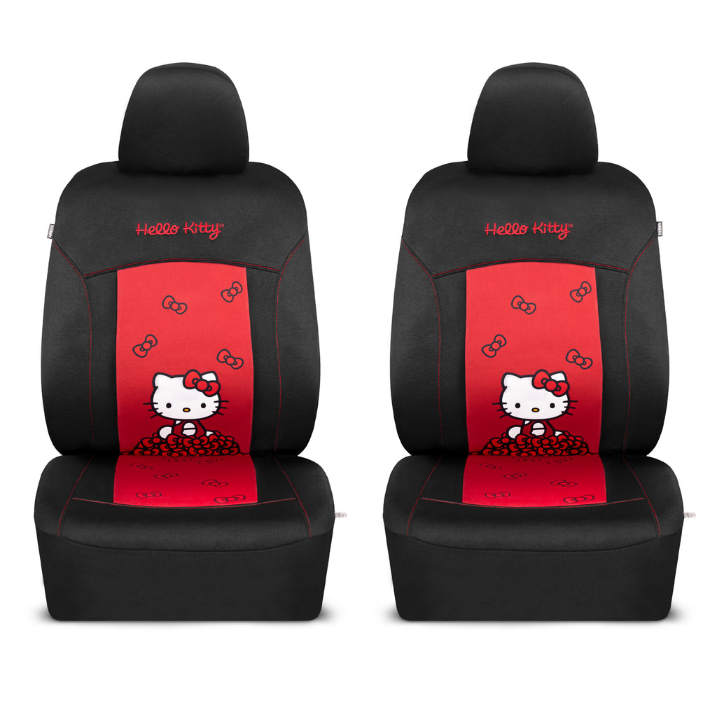 Official Hello Kitty 2-Pack Front Seat Covers - Red Bows