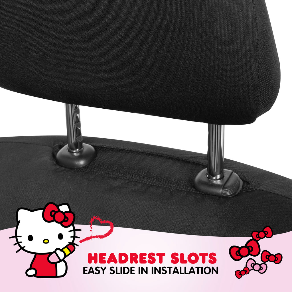 Official Hello Kitty 2-Pack Front Seat Covers - Red Bows