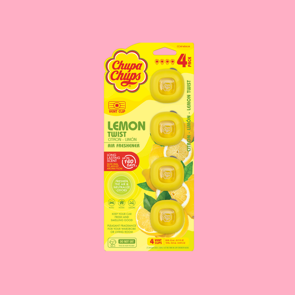 Chupa Chups 4-Pack Air Freshener & Deodorizer - Lemon Twist - 4-Pack