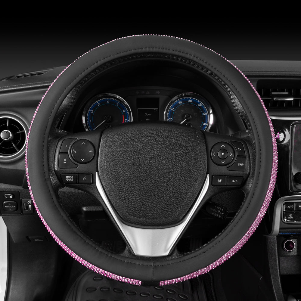 Crystal Diamond Bling Steering Wheel Cover (Standard 14.5" - 15.5")