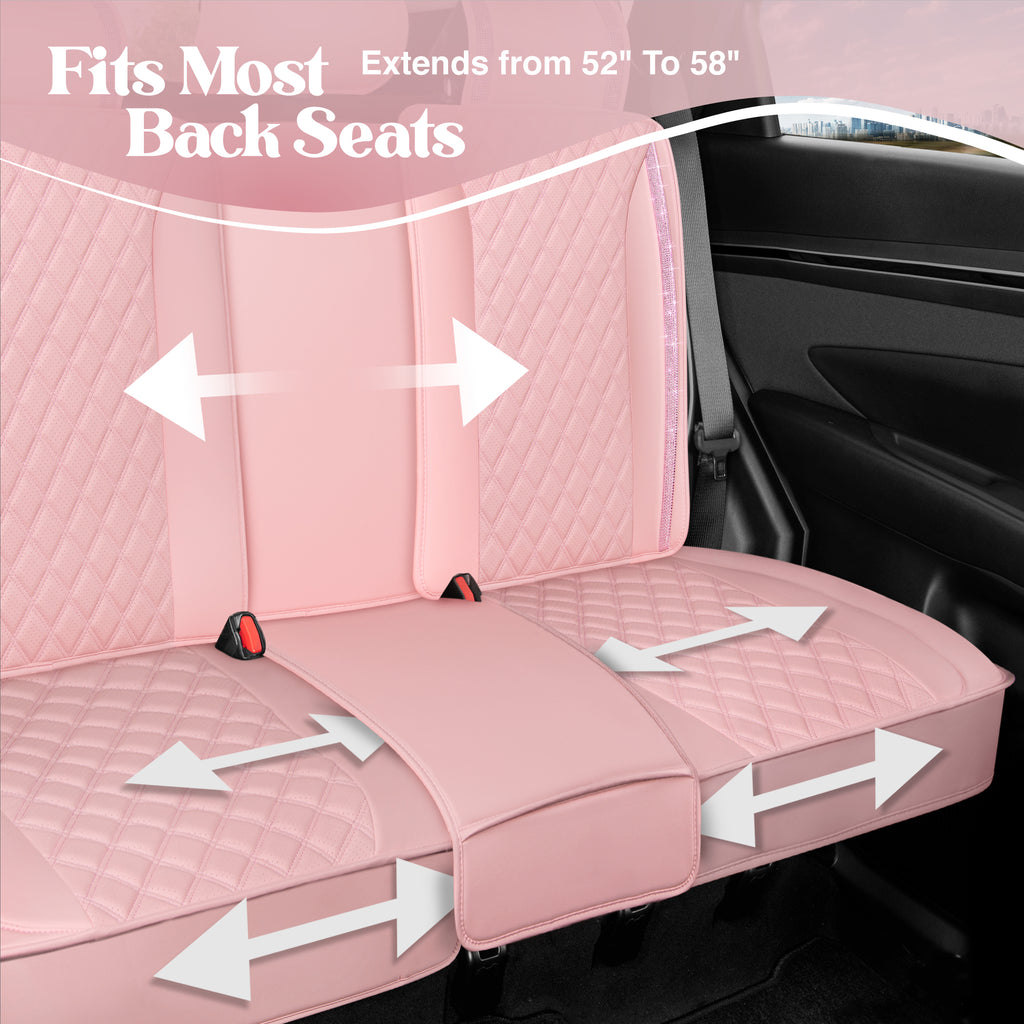 7-Piece BlingStitch Rear Seat Covers - Pink