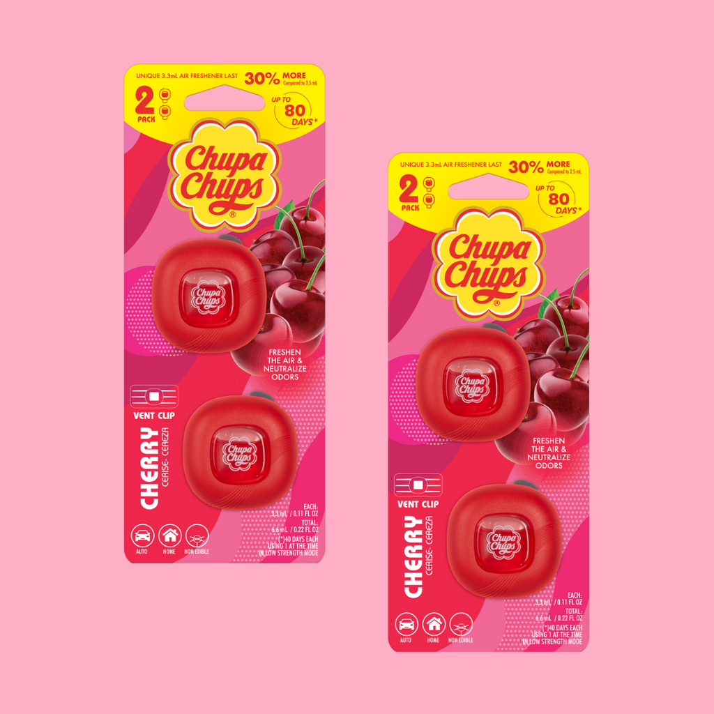 Chupa Chups Car Air Freshener 2 Packs of 2 Cherry