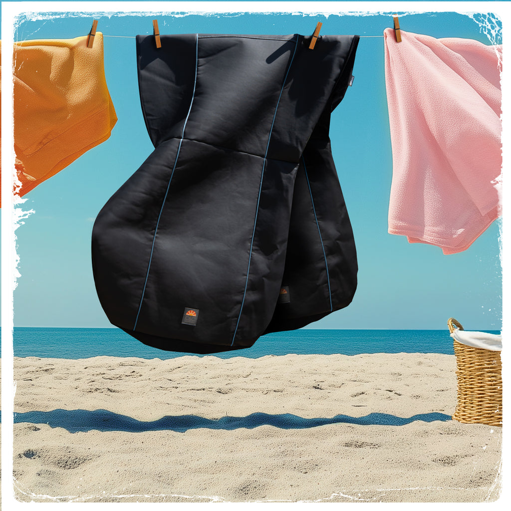 C&C Napa Leatherette 2 Front Seat Covers – Faux Leather Car Seat Protectors for Cars & Trucks – UV-Resistant, Easy to Clean, Universal Fit – Stylish Coastal Design for Summer Car Interior Upgrade