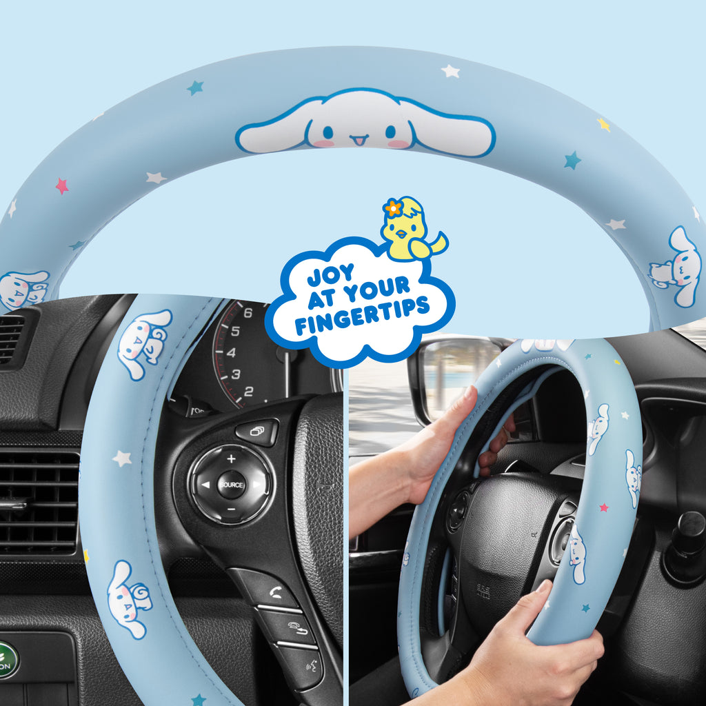 Official Sanrio Cinnamoroll Steering Wheel Cover (Standard 14.5" - 15.5")