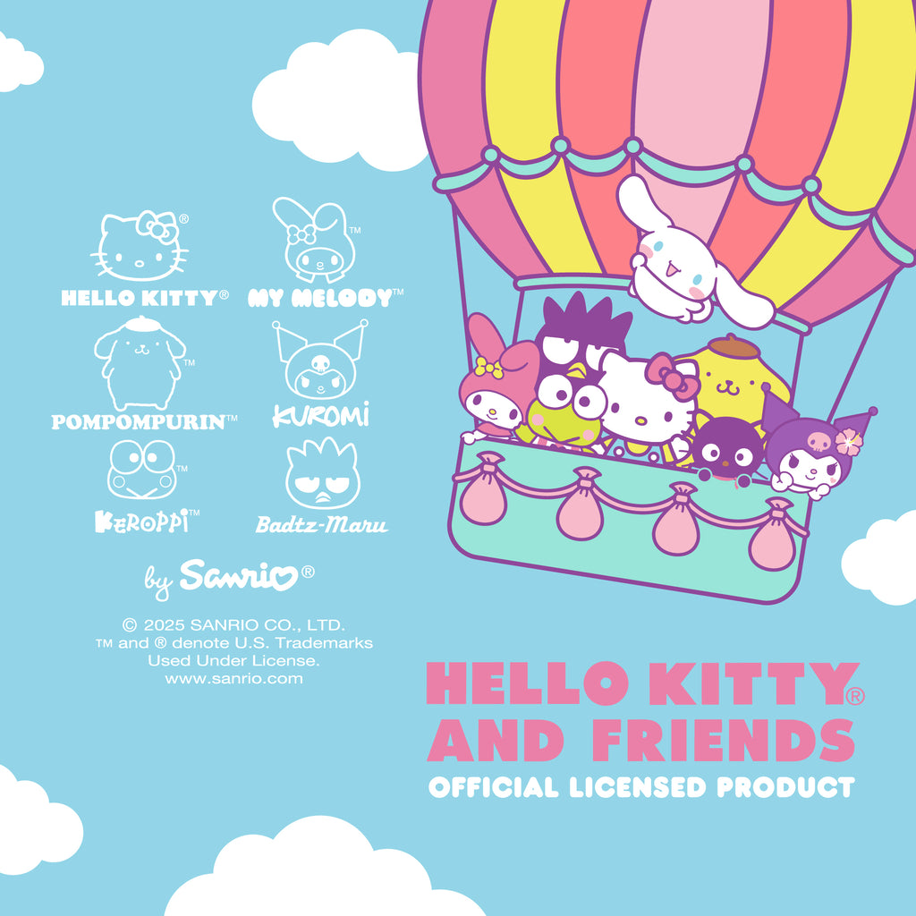 Hello Kitty Steering Wheel Cover, Official Sanrio Car Steering Wheel Cover with Universal Size 14.5 - 15.5, Cute Black Steering Wheel Cover for Women, Hello Kitty Car Accessories (Hello Kitty Kawaii Arcade)