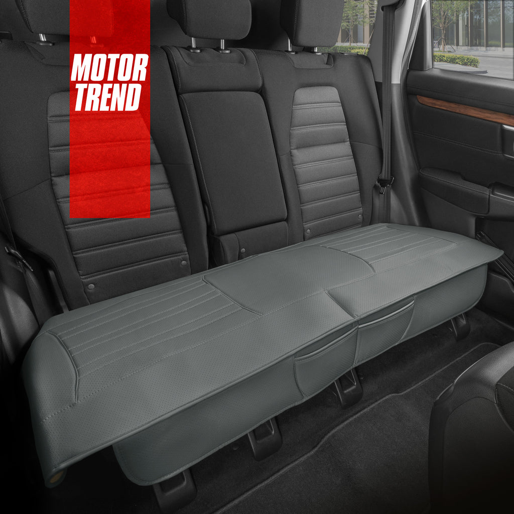 Leatherette Padded Rear Seat Covers - Gray - Gray,Rear