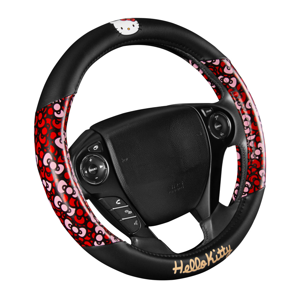 Official Sanrio Hello Kitty Bows Steering Wheel Cover (Standard 14.5" - 15")