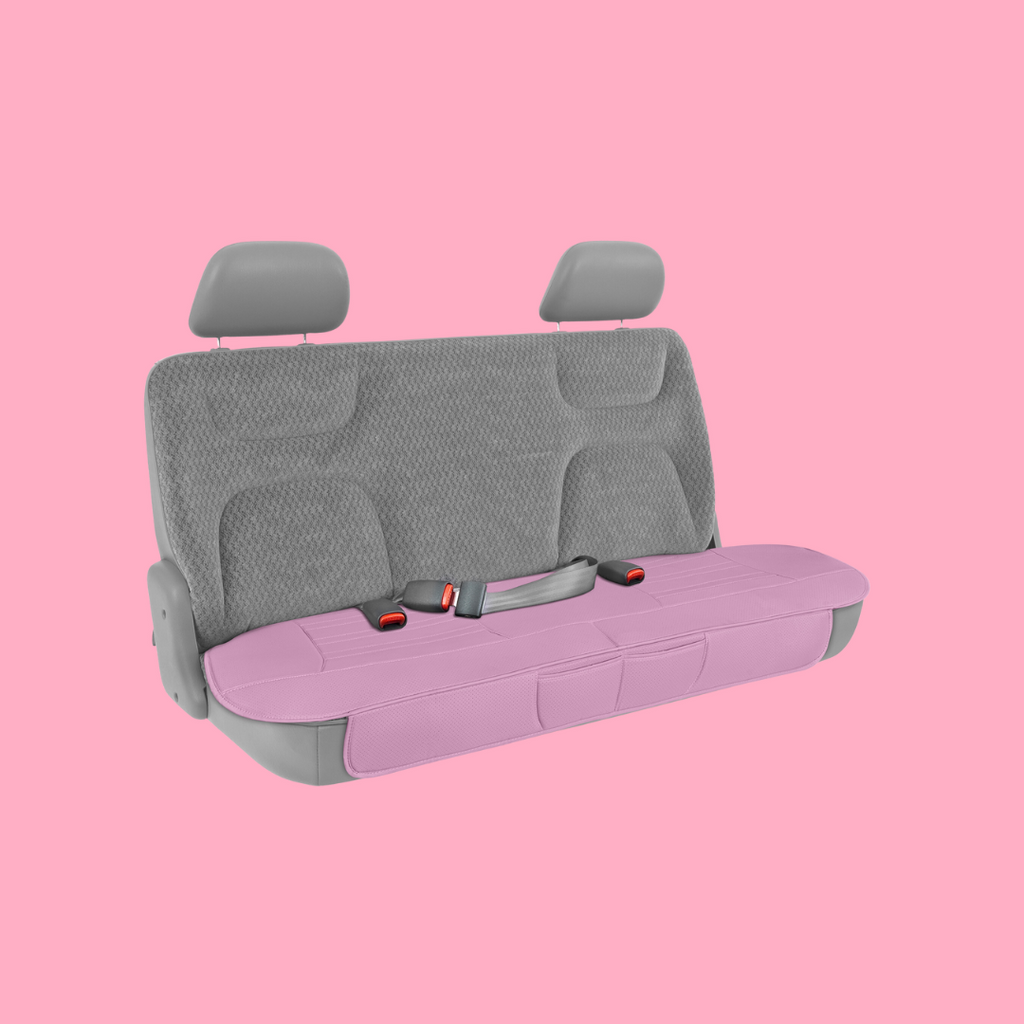 Leatherette Padded Rear Seat Covers - Pink - Pink,Rear