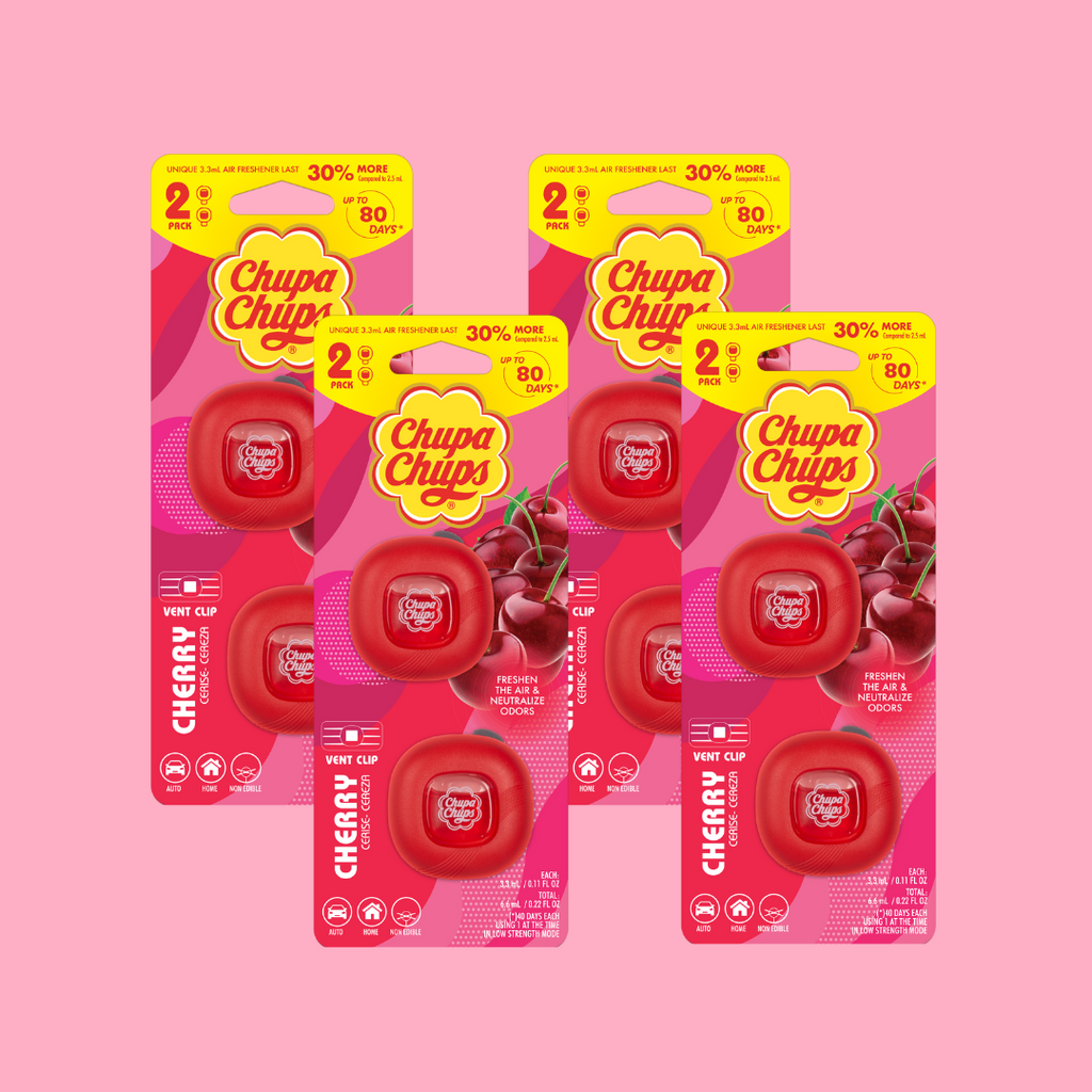 Chupa Chups 8-Pack Air Freshener & Deodorizer - Cherry - 8-Pack