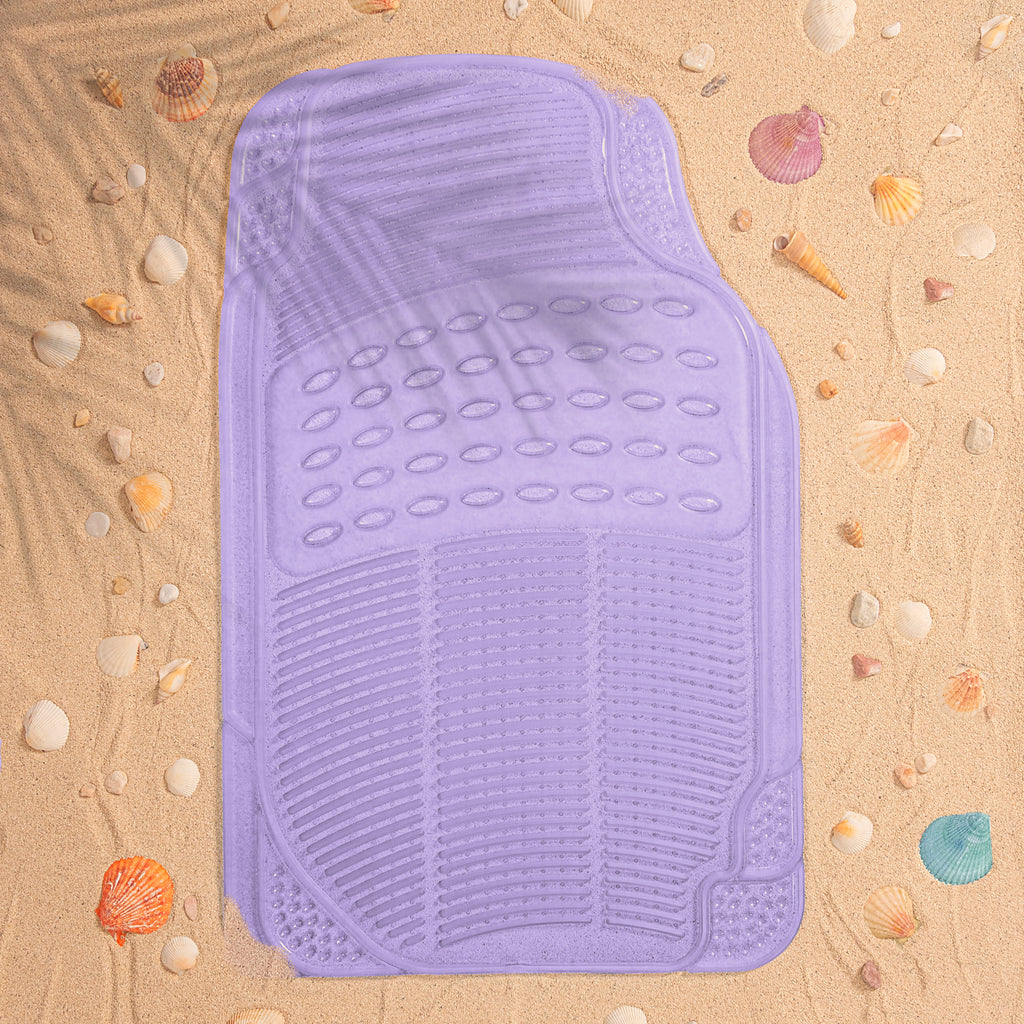 2-Piece Translucent Front Floor Mats - Purple - Purple