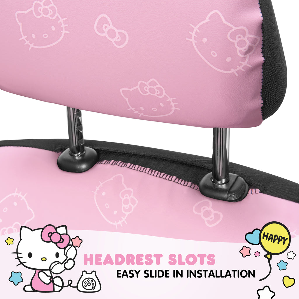 Hello Kitty Car Seat Covers - Cute Pink Seat Covers, Car Accessories Gift Hello Kitty Accessories 2pc Pink Car Seat Covers