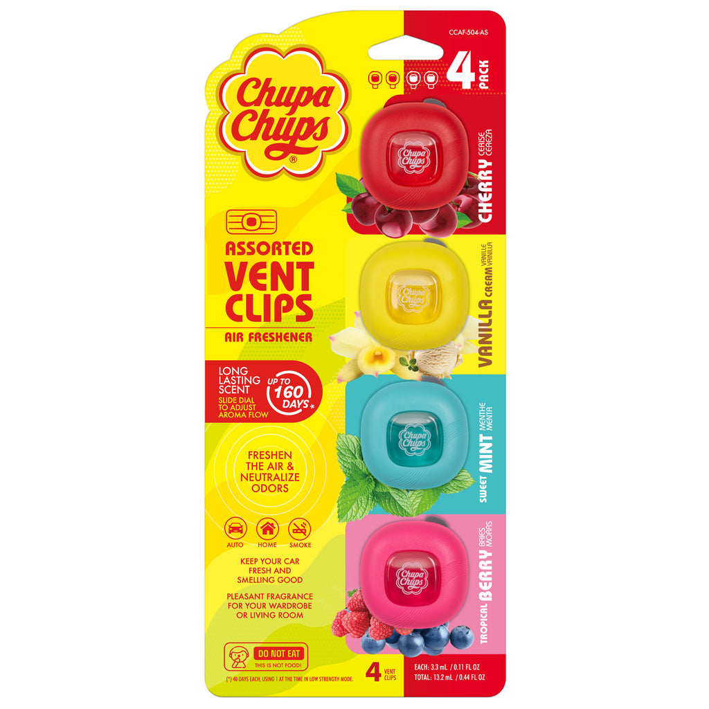 Chupa Chups 4-Pack Air Freshener & Deodorizer - Assorted Pack - 4-Pack