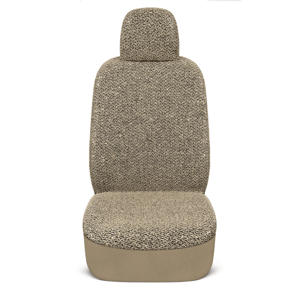 Sequin Tweed Front Seat Cover - Beige - Beige