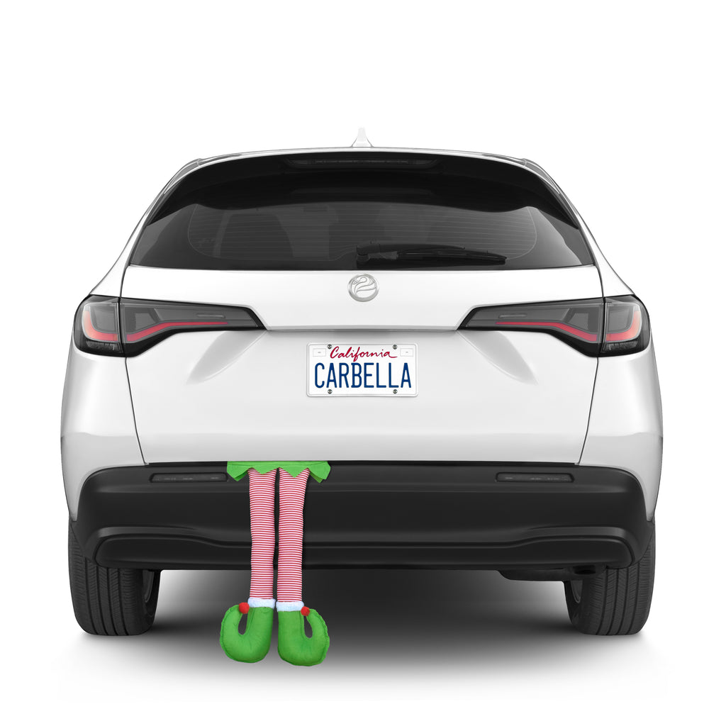 Carbella Trunk Elf Legs Christmas Car Decoration, Stuffed Elf Legs for Car Holiday Striped Xmas Elf Feet Car Accessories for Winter Outdoor/Indoor