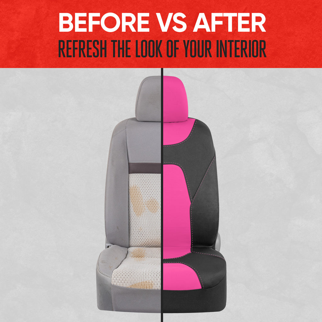 2-Pack AquaShield Waterproof Front Seat Covers - Pink