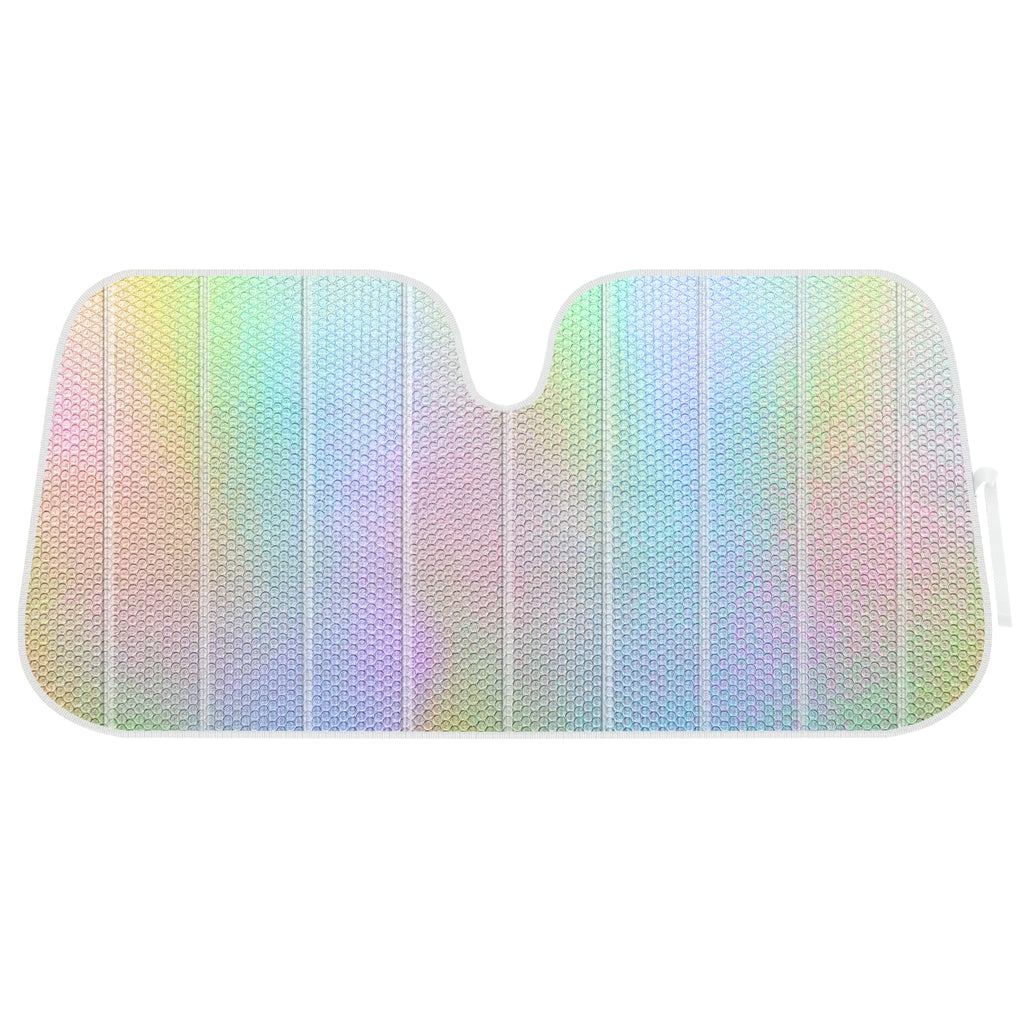 Iridescent Shine Front Windshield Sunshade (58" x 27") - Rainbow - Rainbow