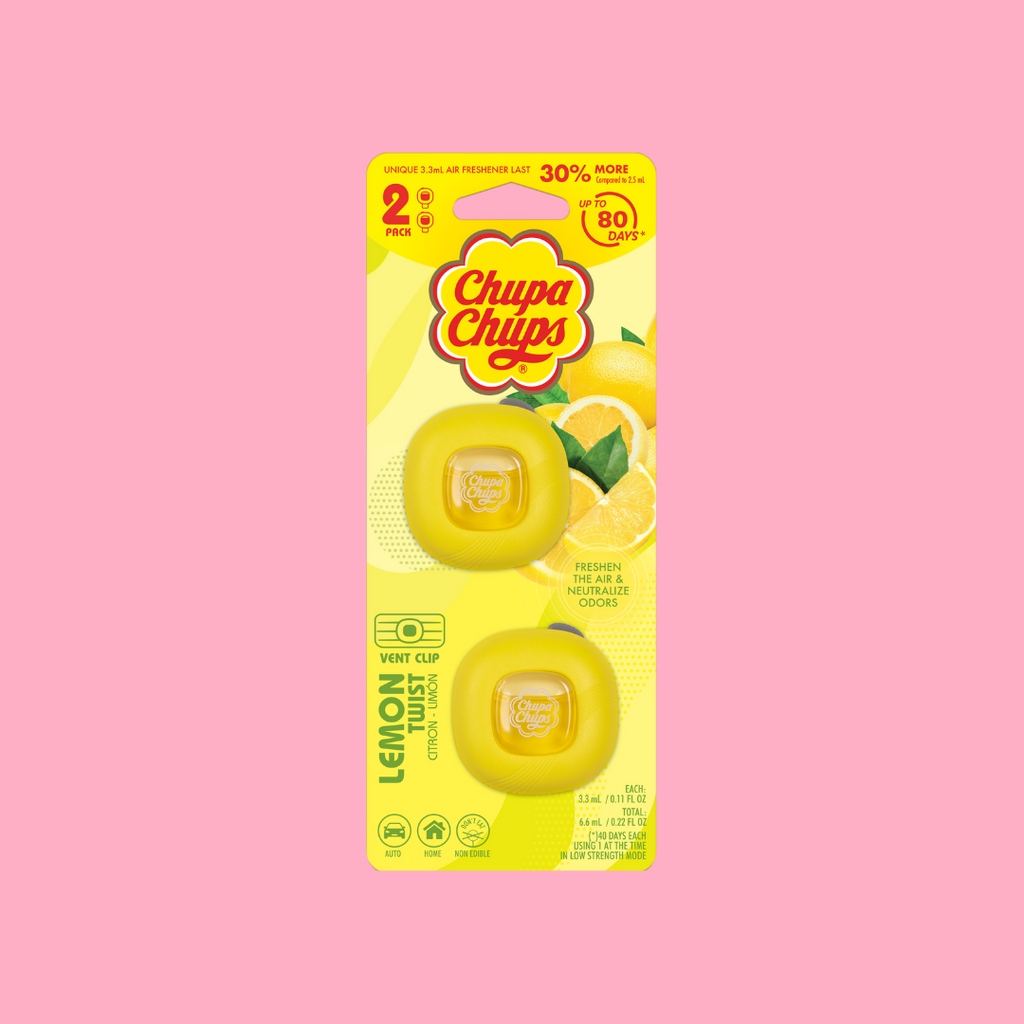 Chupa Chups 2-Pack Air Freshener & Deodorizer - Lemon Twist - 2-Pack