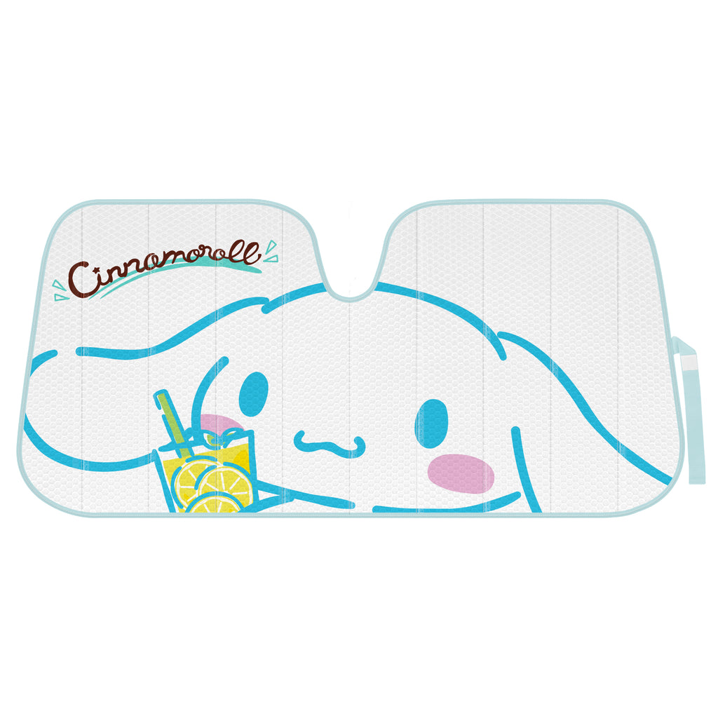 Official Sanrio Cinnamoroll Lemon Chill Front Windshield Sunshade (58" x 28")