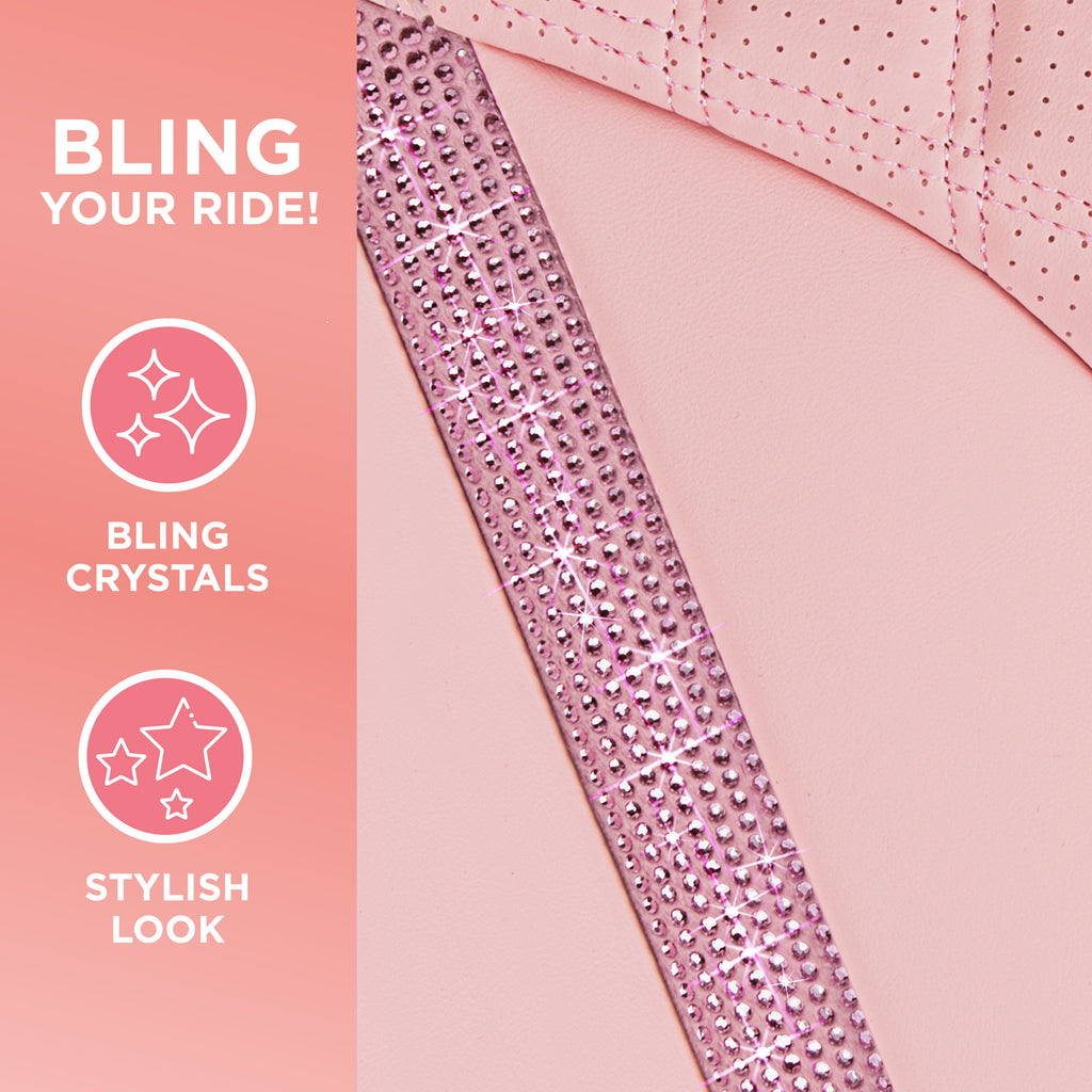 2-Pack Shimmer Ride Front Seat Covers - Pink - Pink