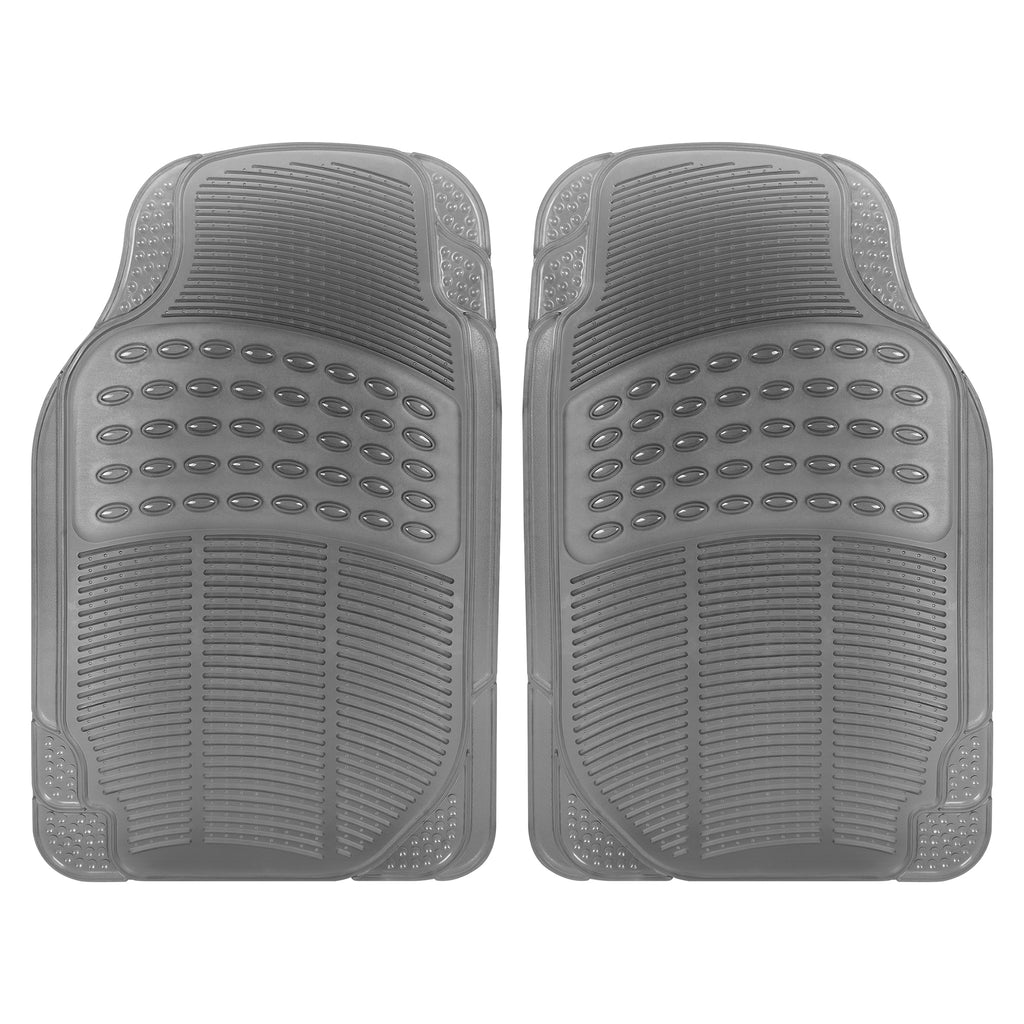 2-Piece Translucent Front Floor Mats - Gray - Gray