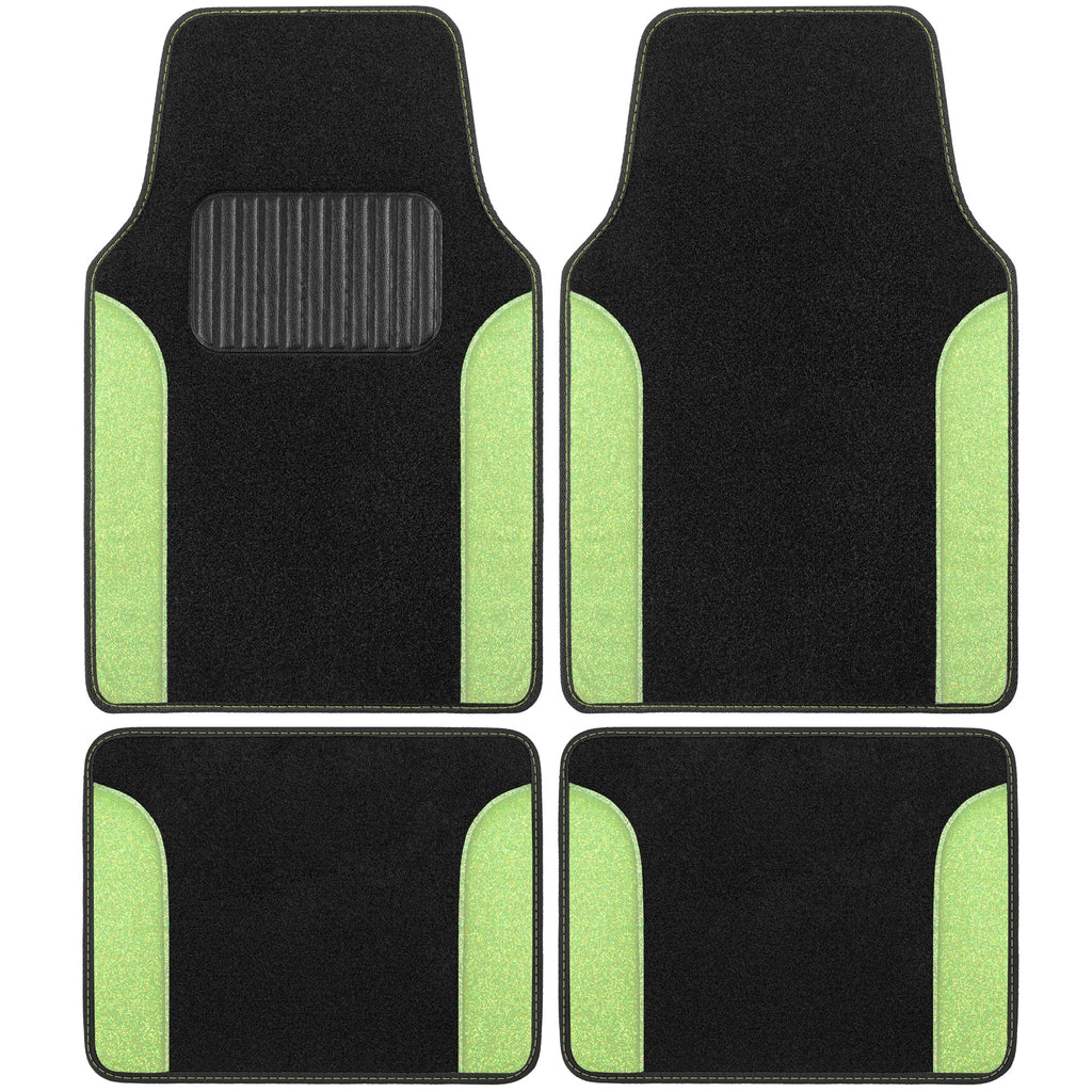 4-Piece Sparkle Glitter Front Floor Mats & Rear Floor Mats