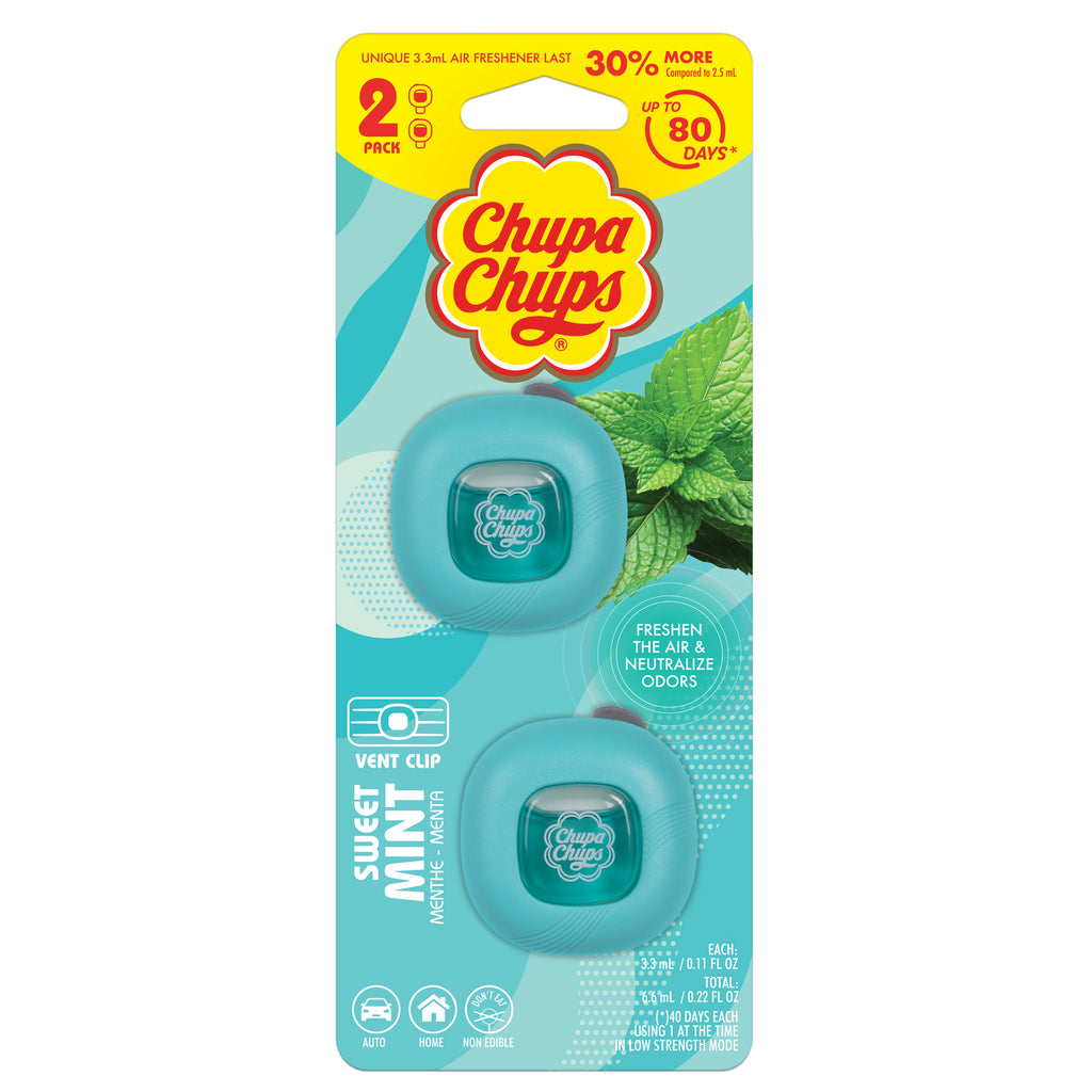 Chupa Chups 2-Pack Air Freshener & Deodorizer - Sweet Mint - 2-Pack