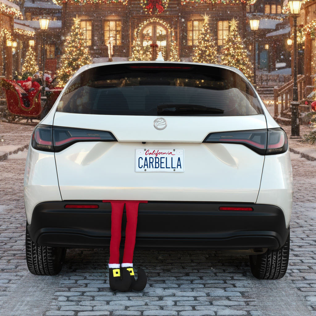 Carbella Trunk Santa Claus Legs Christmas Car Decoration, Stuffed Santa Claus Legs for Car Holiday Xmas Santa Claus Feet Car Accessories for Winter Outdoor/Indoor