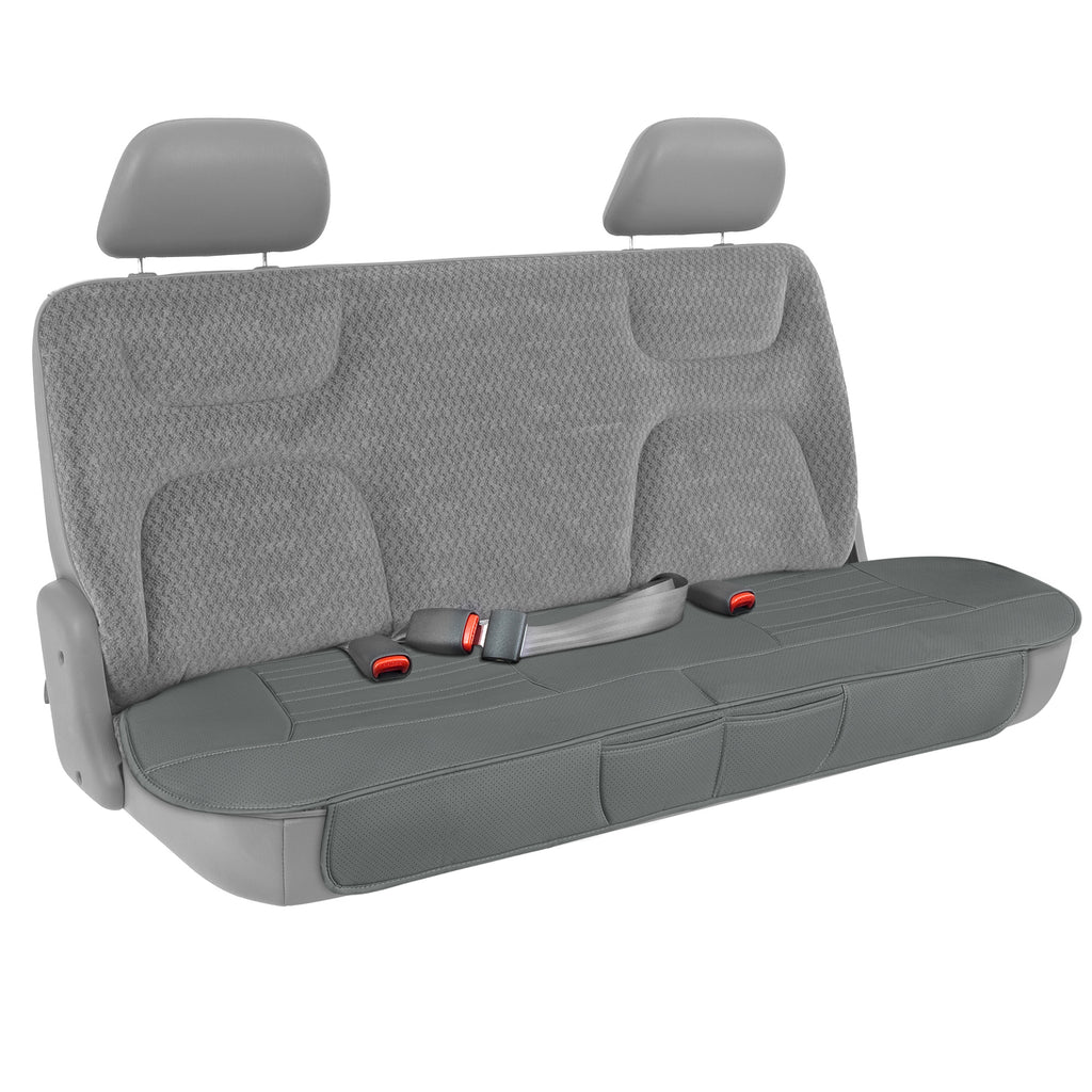 Leatherette Padded Rear Seat Covers - Gray - Gray,Rear