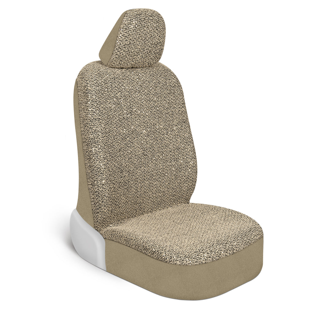 Sequin Tweed Front Seat Cover - Beige - Beige