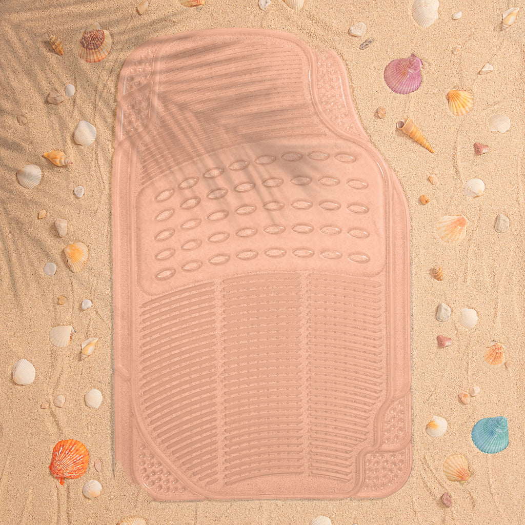 2-Piece Translucent Front Floor Mats - Pink - Pink