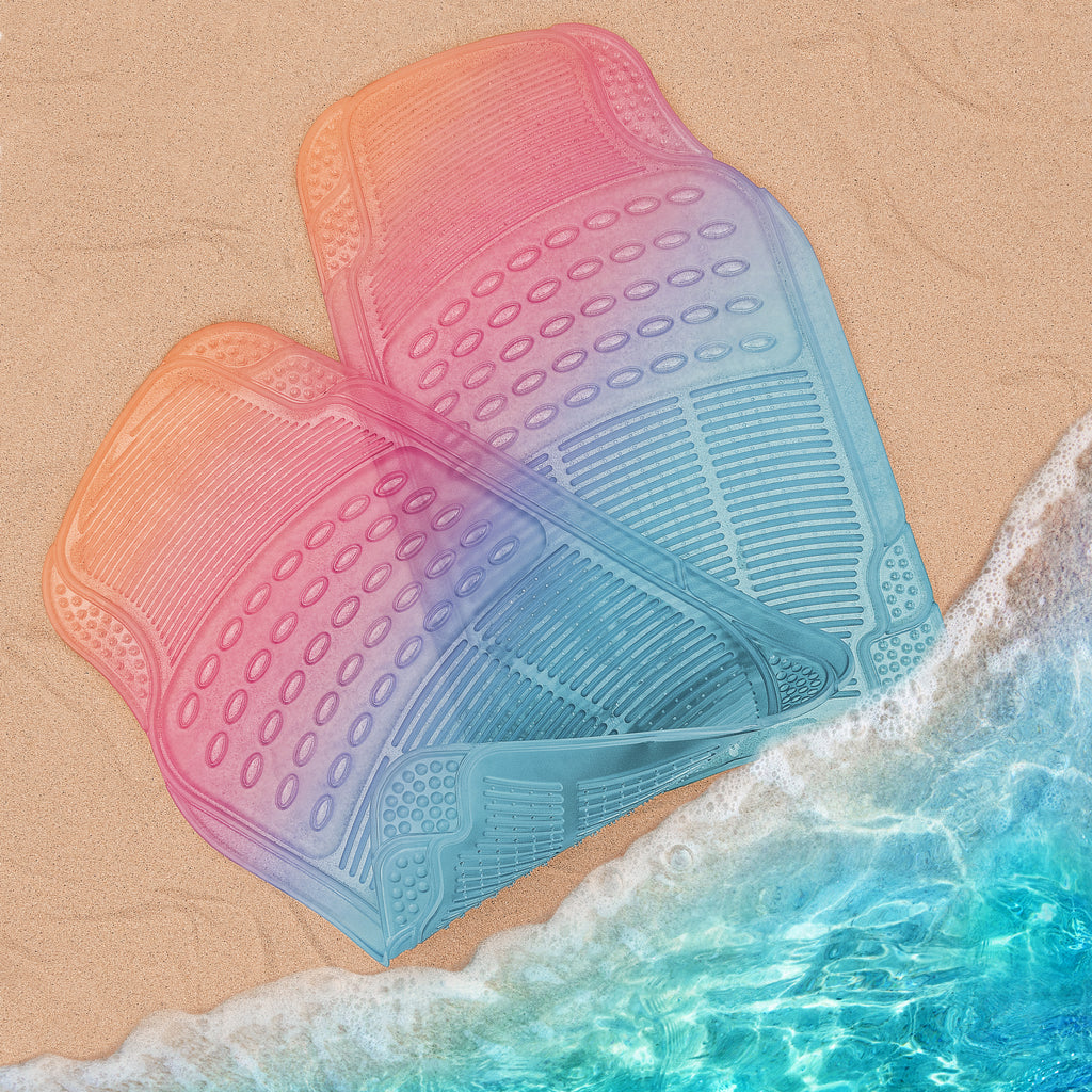 2-Piece Translucent Front Floor Mats - Rainbow - Rainbow