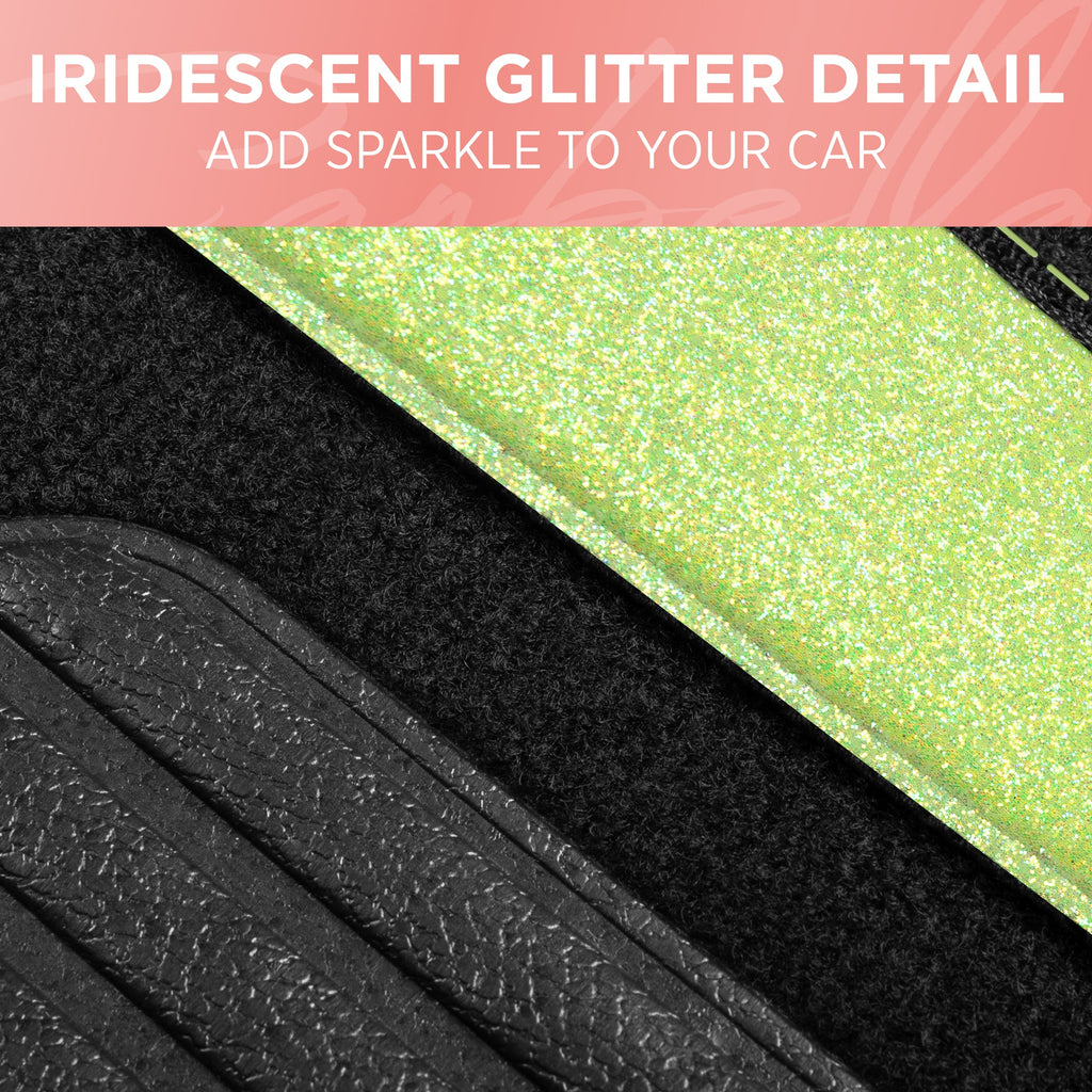 4-Piece Sparkle Glitter Front Floor Mats & Rear Floor Mats