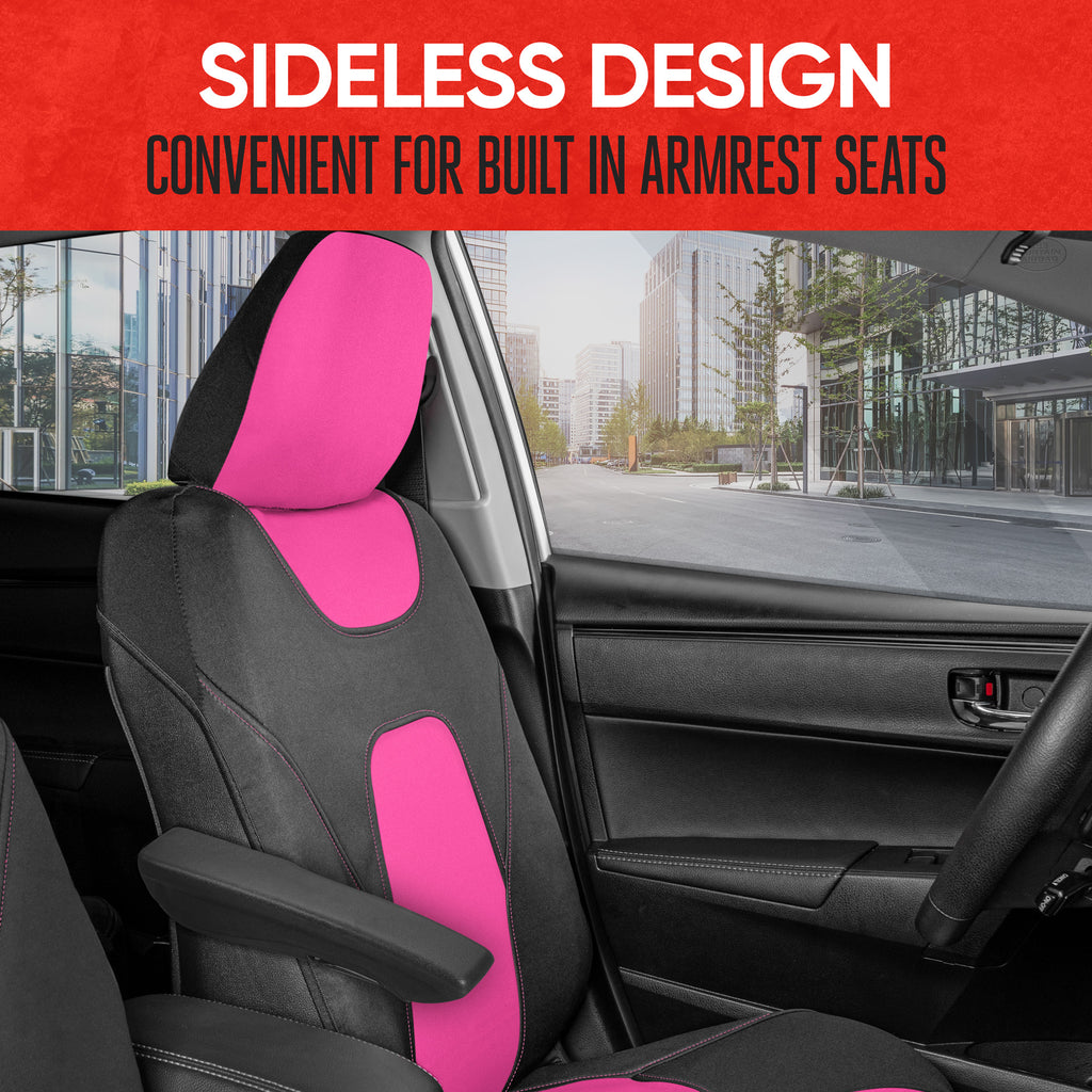 2-Pack AquaShield Waterproof Front Seat Covers - Pink