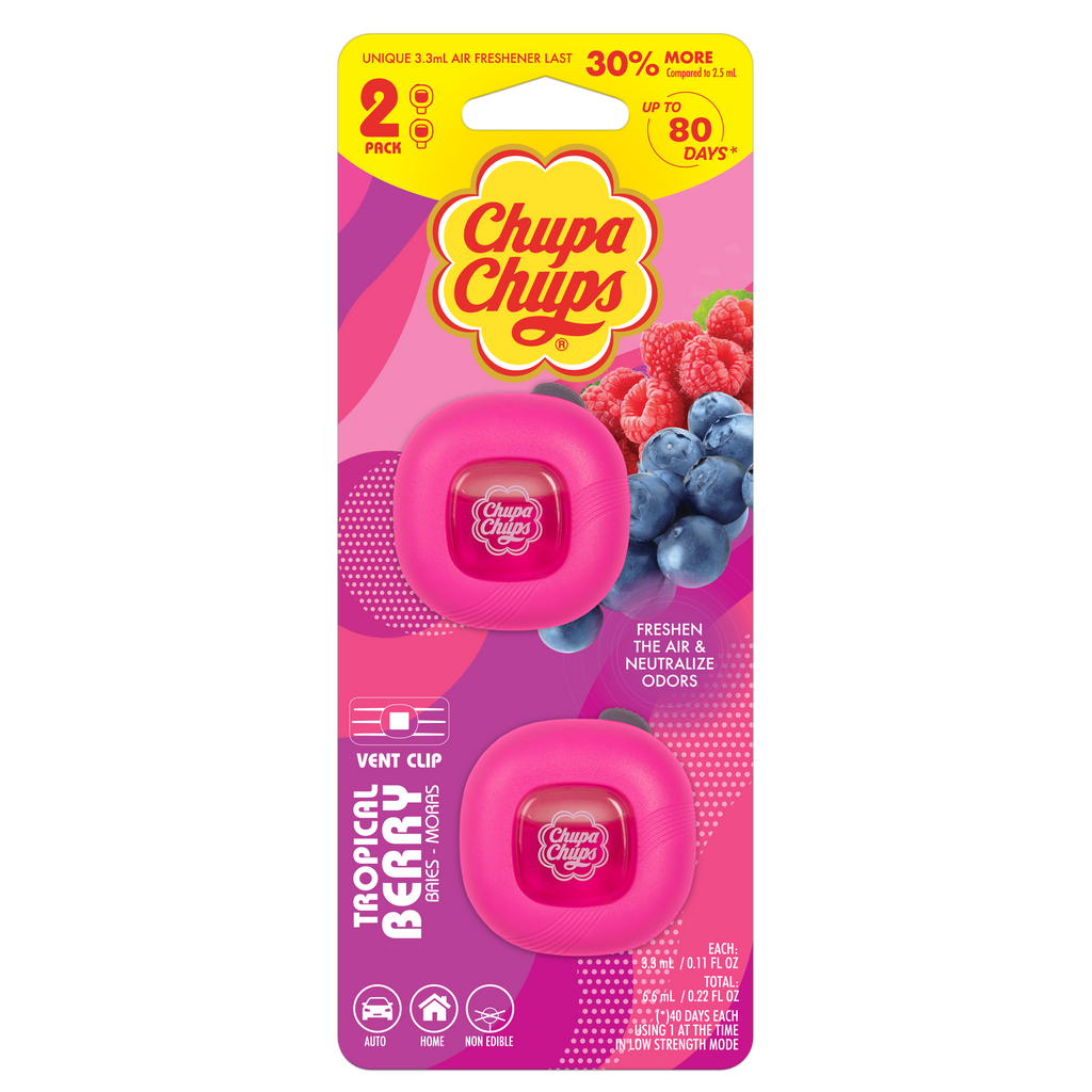 Chupa Chups Car Air Freshener Pack of 2 Berry