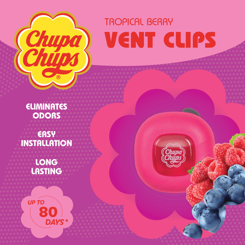 Chupa Chups Car Air Freshener Pack of 2 Berry
