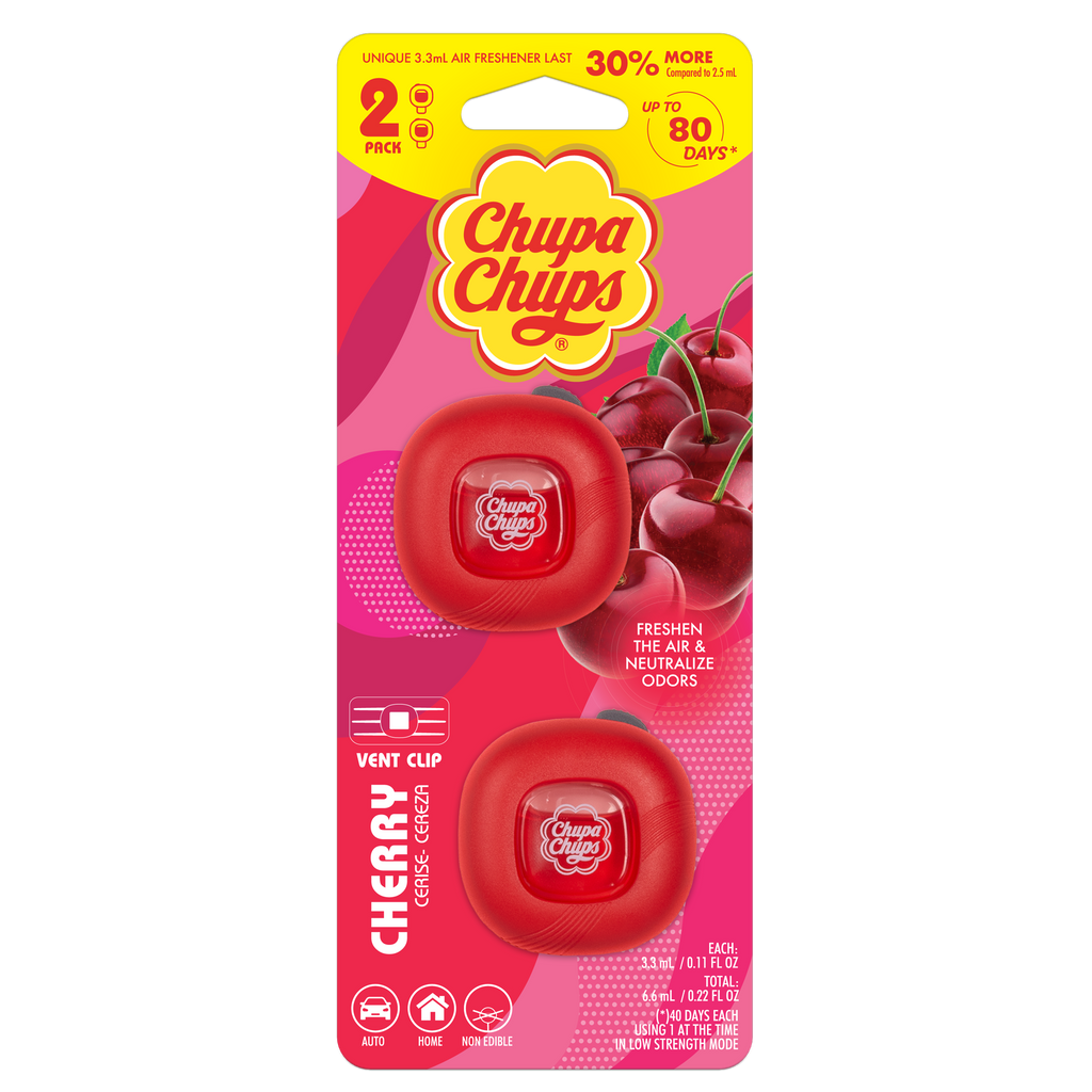 Chupa Chups Car Air Freshener Pack of 2 Cherry