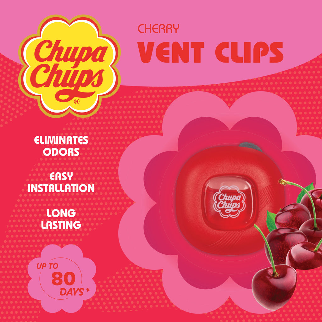 Chupa Chups Car Air Freshener Pack of 2 Cherry